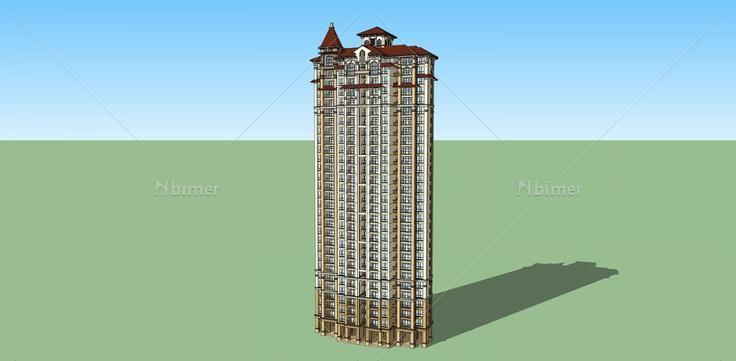 欧式高层建筑a2(127238)su模型下载