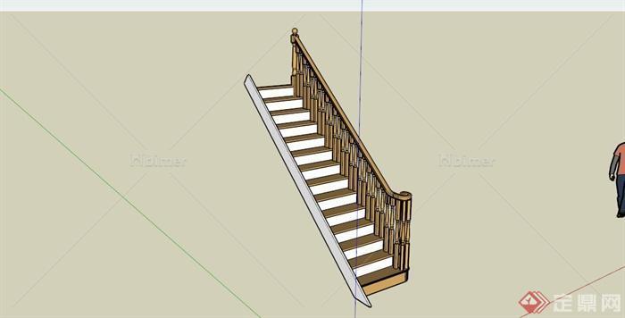 某欧式楼梯建筑节点SU模型