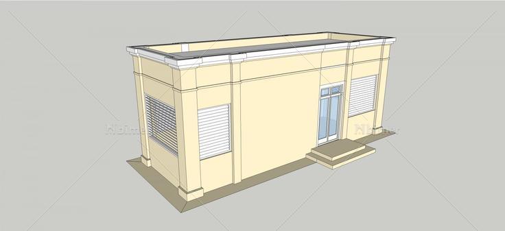 古典风格保安室(45606)su模型下载