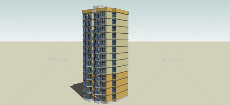 现代高层住宅(58585)su模型下载