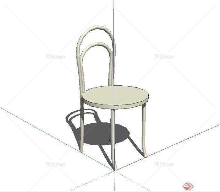 某现代风格简易桌椅设计su模型[原创]