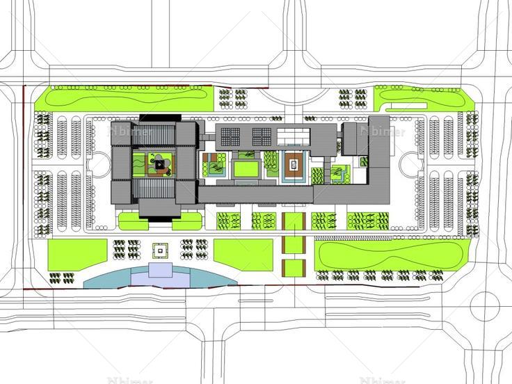 行政办公建筑，现代风格，六层