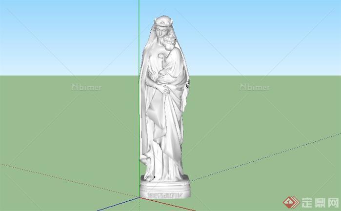 雕塑santa景观9SketchUp(SU)3D模型