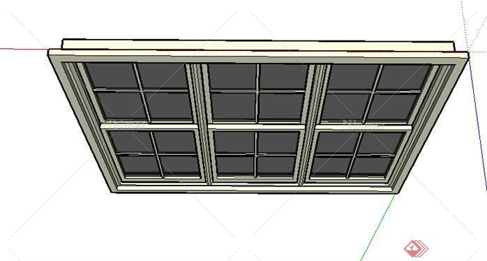 某现代窗户装饰设计方案SU模型1