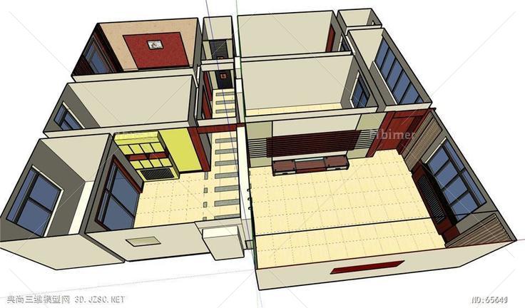 户型02-住宅su模型