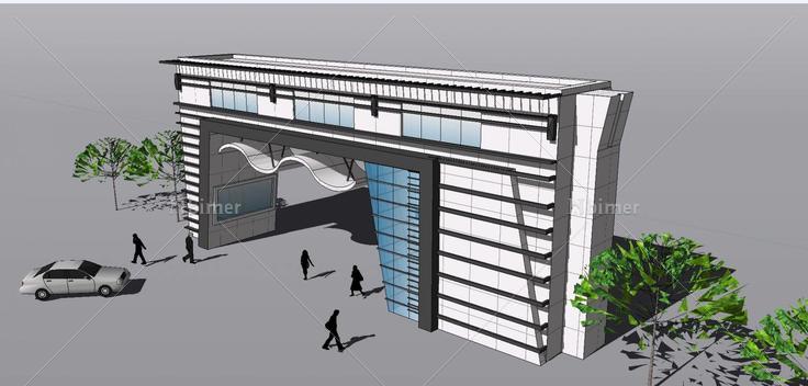 0926小区学校厂房风景区中式大门181(181952)su模
