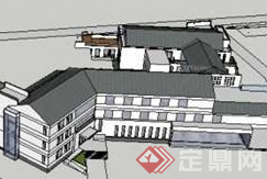 某新中式居住建筑模型SU参考设计