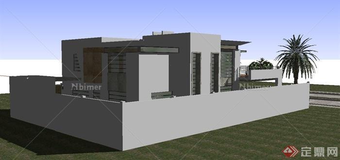 某两层自建别墅建筑设计SketchUp模型[原创]