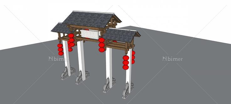 牌坊(72066)su模型下载