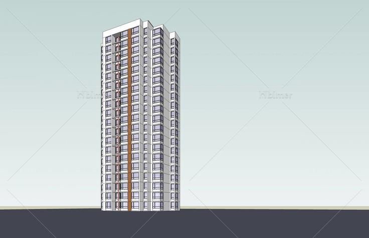 现代高层住宅楼(49706)su模型下载