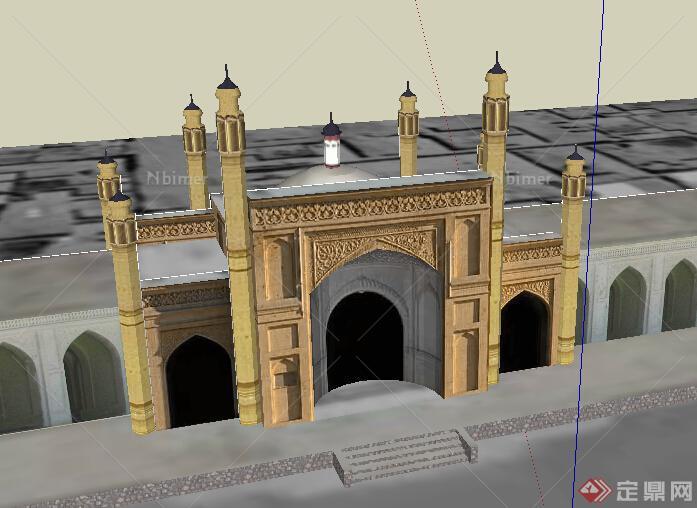 伊斯兰教堂建筑设计su模型