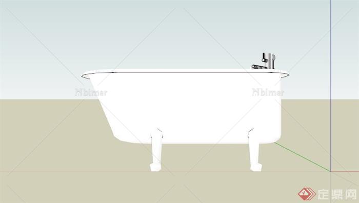 某现代浴缸SU模型