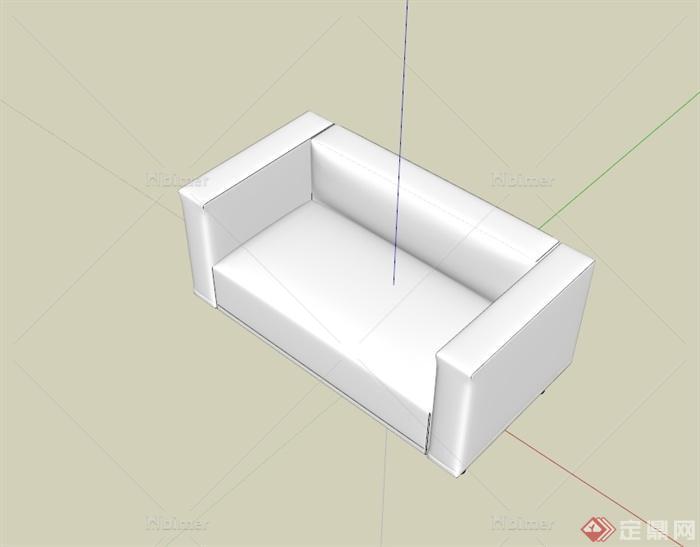 室内空间沙发设计su模型[原创]
