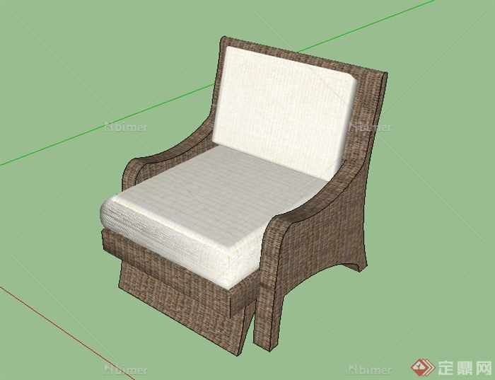 某室内沙发座椅设计SU模型素材