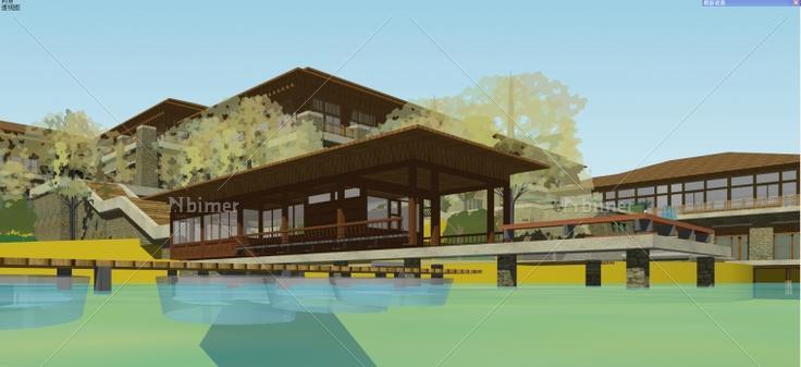 一个度假村的建筑设计方案带SketchUp模型下载分