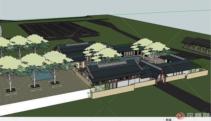 某日式住宅建筑设计SU模型