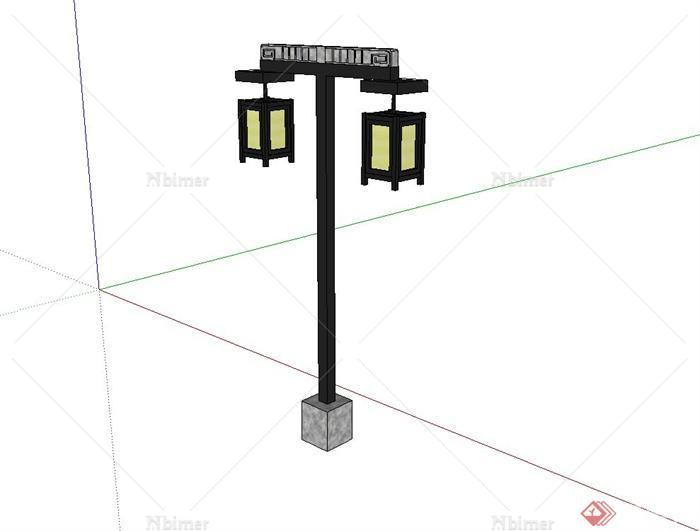 古典中式路灯灯具设计su模型