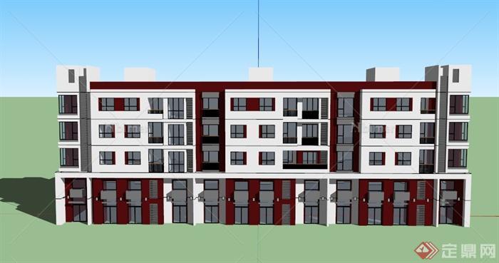 某中学教师宿舍建筑设计SU模型