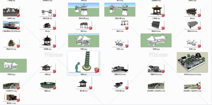 古建筑还有51个日本风格古建(147393)su模型下载