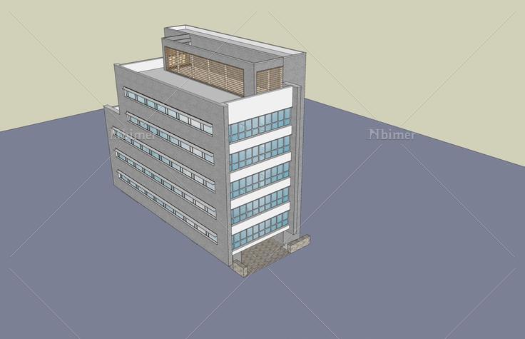 现代多层办公楼(41868)su模型下载