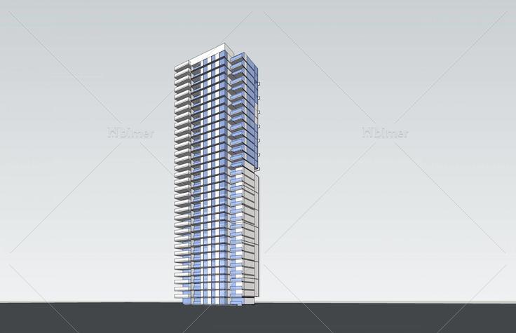 现代高层住宅楼(42301)su模型下载