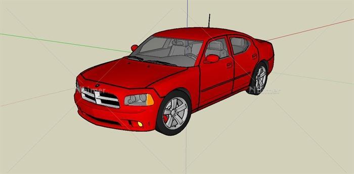 交通工具道奇版轿车设计SU模型