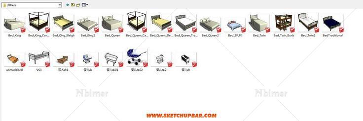 六百多个室内家具SketchUp模型免费下载（部分宜