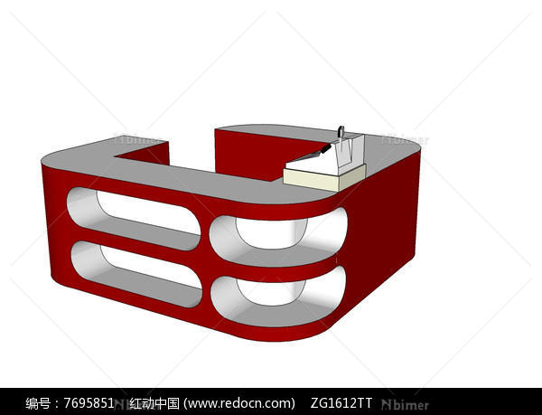 收银台SU模型