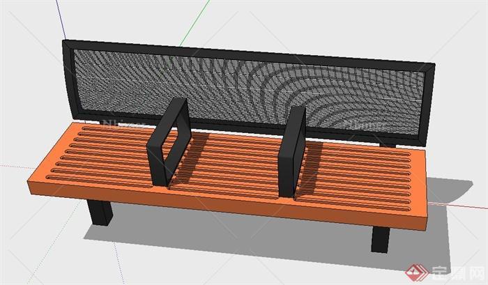 户外长椅设计SU模型[原创]