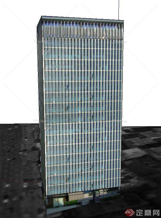 现代某高层民生银行建筑设计US模型