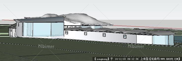 旅馆建筑设计su模型