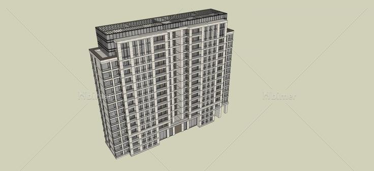 现代高层办公楼(59374)su模型下载