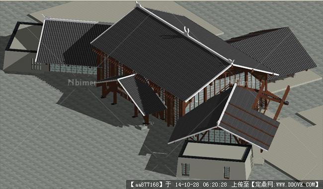 茶叶高峰论坛中心建筑方案精致SU模型