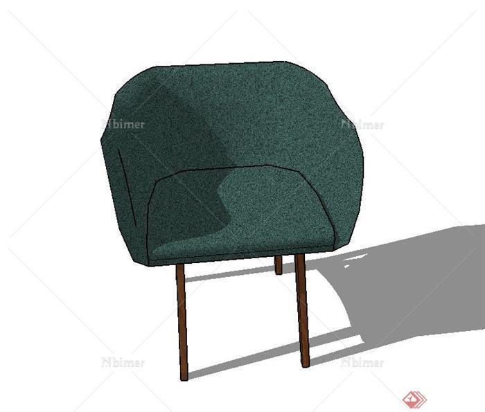现代单人椅子设计SU模型[原创]