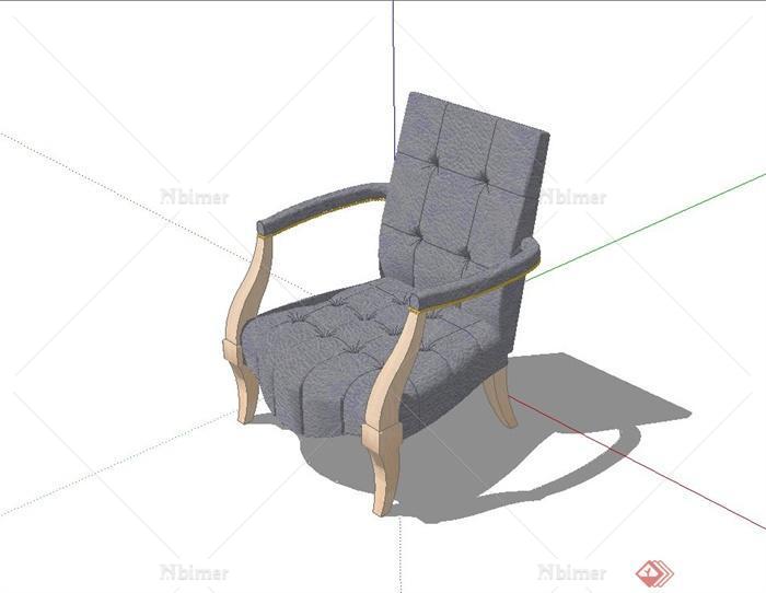 某欧式风格沙发靠椅设计su模型
