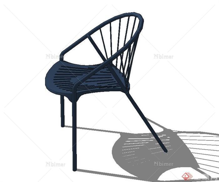 现代室内铁艺座椅设计SU模型[原创]