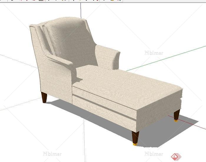 现代风格独特沙发躺椅设计SU模型[原创]