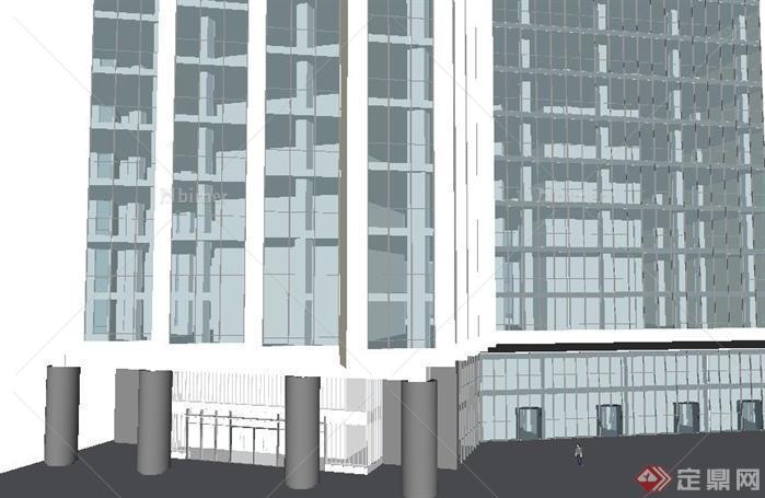 联想总部办公大厦建筑方案SU精致设计模型