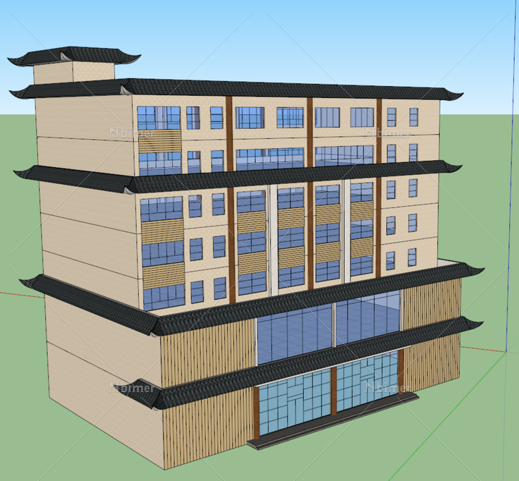 办公楼图片建筑免费下载_格式:skp_大小:1024X94