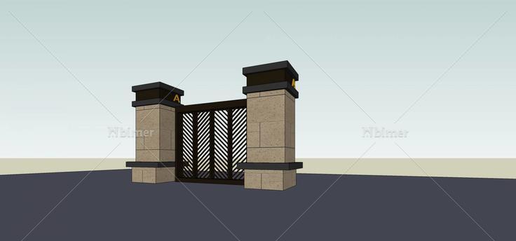 庭院大门(73124)su模型下载