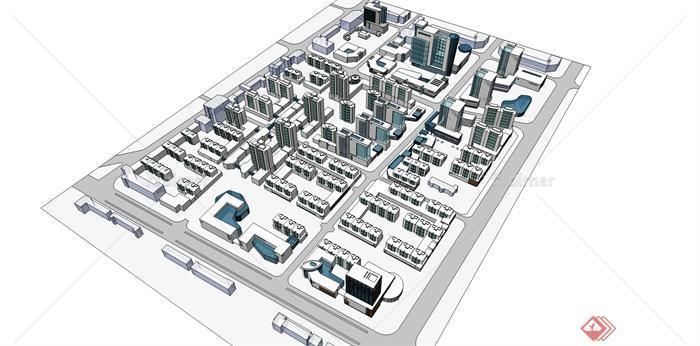 某小区建筑用地规划设计SU模型