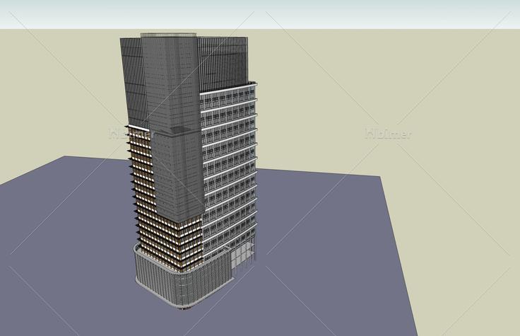 现代高层办公楼(48901)su模型下载