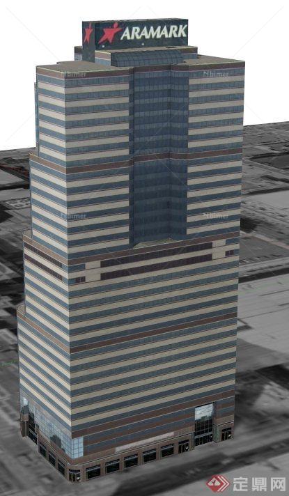 爱玛客公司大楼建筑设计SU模型