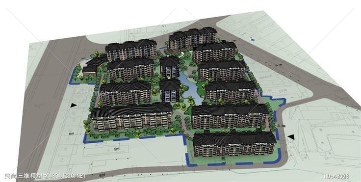 5569住宅规划 su模型 3d
