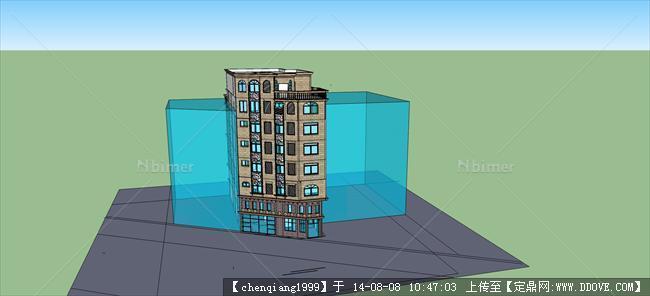 某酒店主楼建筑规划设计方案su模型