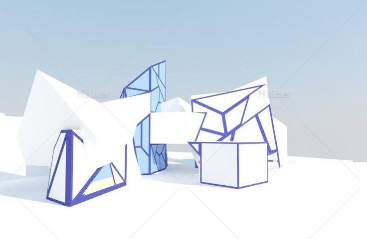 简洁建筑su模型