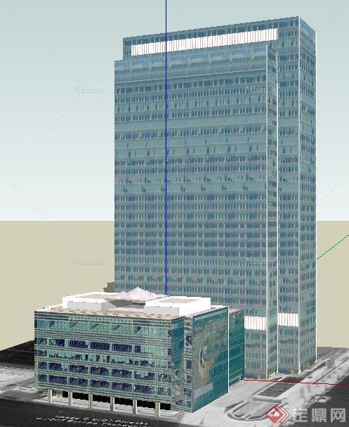 某现代银行大楼建筑设计su模型