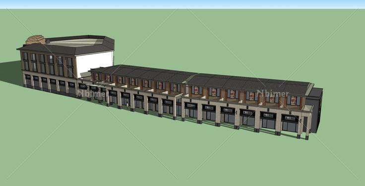 新古典风格沿街商业(35597)su模型下载