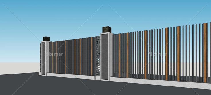 围墙护栏(77311)su模型下载
