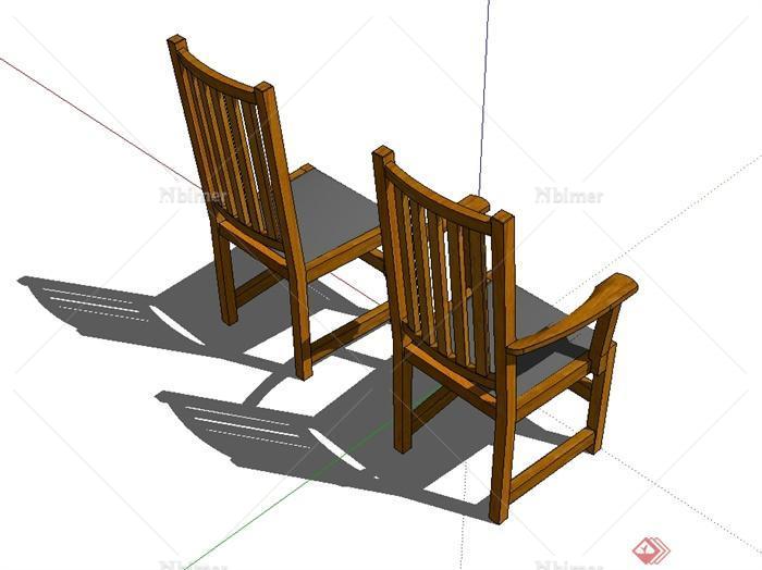 某中式风格座椅设计su模型[原创]